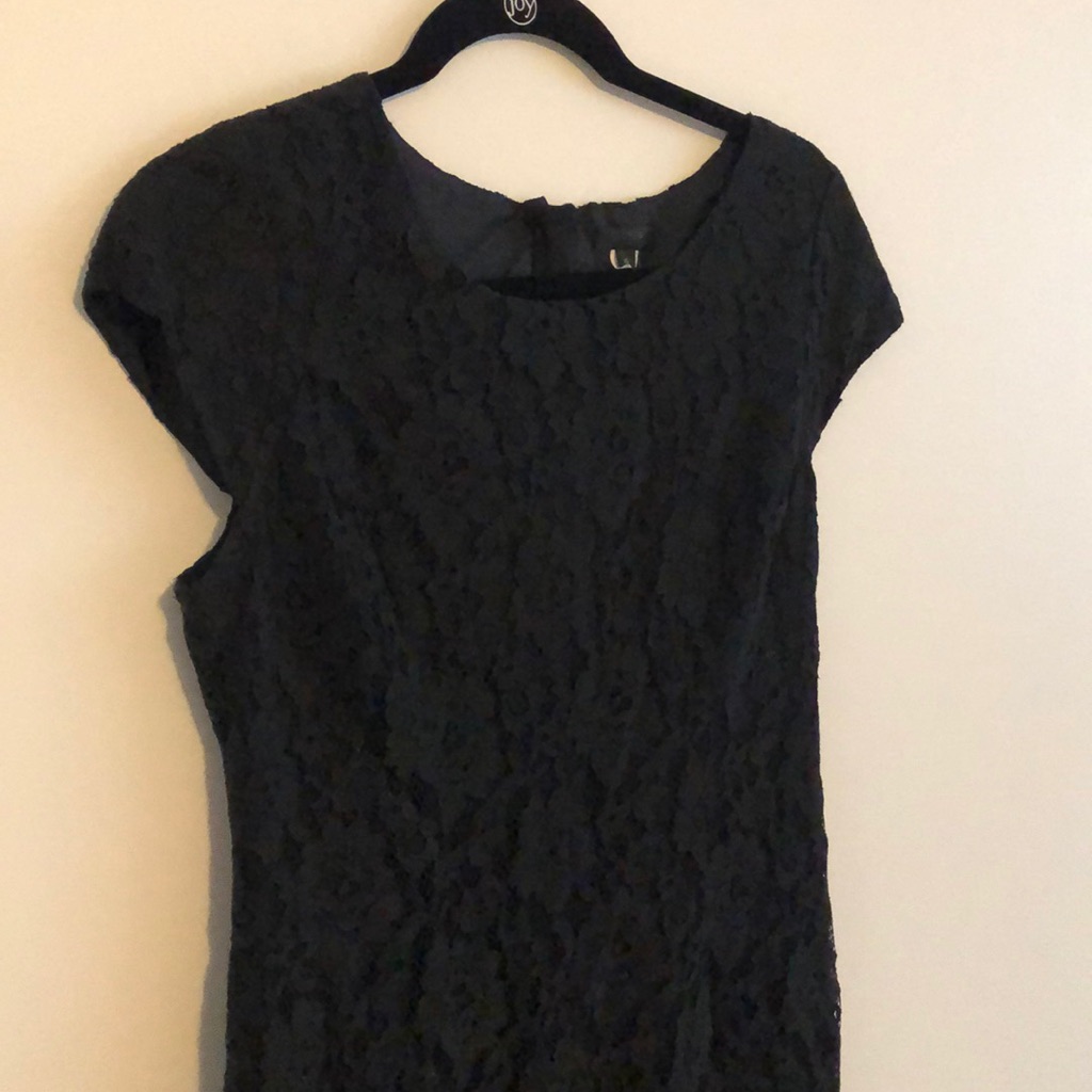 J Crew Women’s Size 6 Black Lace Shift Dress